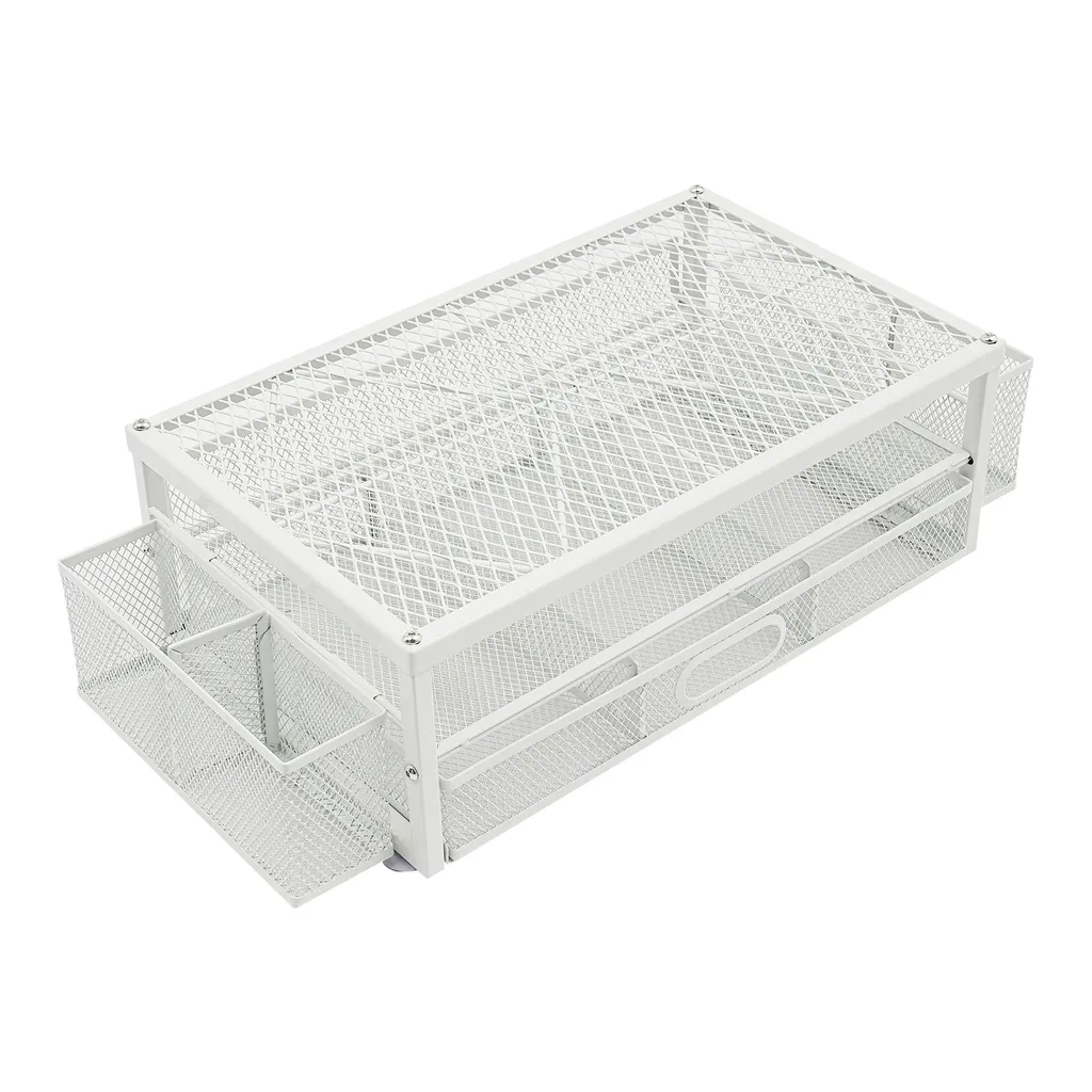 Dites stop au mal de dos avec ce support d'écran blanc et son tiroir métal - 7