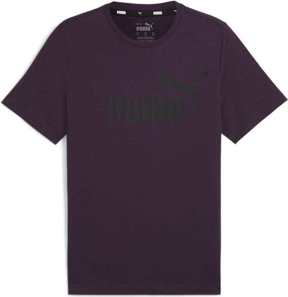 Puma Ess Logo Kurzarm-t-shirt Lila XS Mann Lila XS