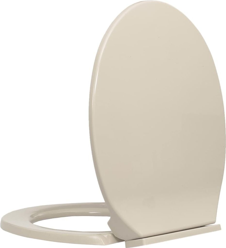 vidaXL Toilettensitz mit Absenkautomatik Aprikose Oval Produktbild 2