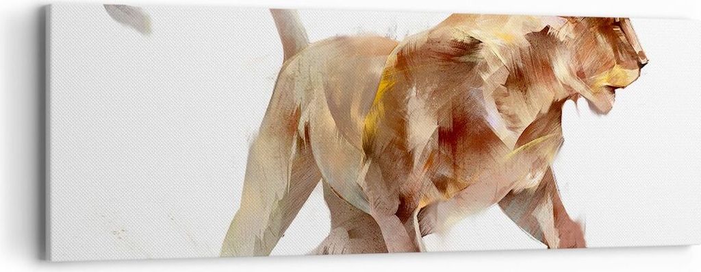 Bild auf Leinwand - Leinwandbild - Tier Abstraktion - 90x30cm - Wand Bild - Wanddeko - Wandbilder - Leinwanddruck - Bilder - Kunstdruck - Wanddekor...