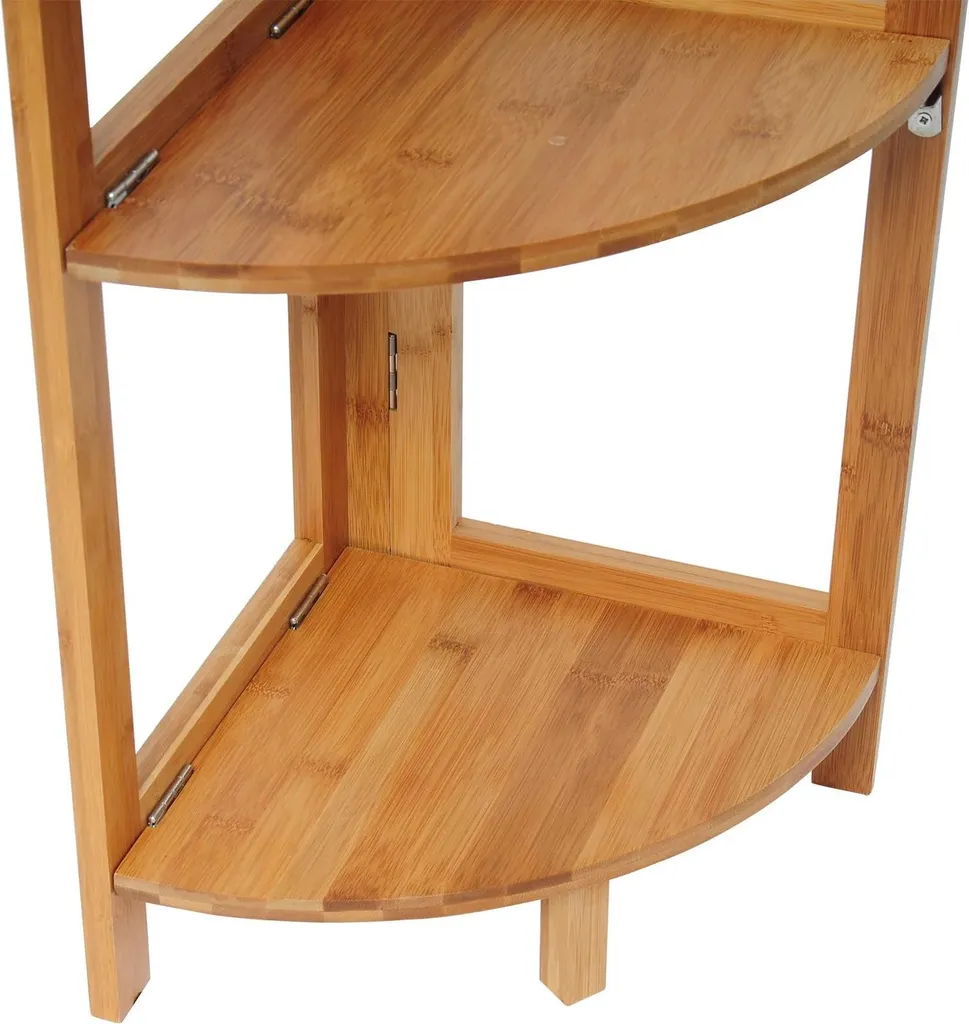 Rangement vertical gain de place en bambou orange pour petits appartements - 5