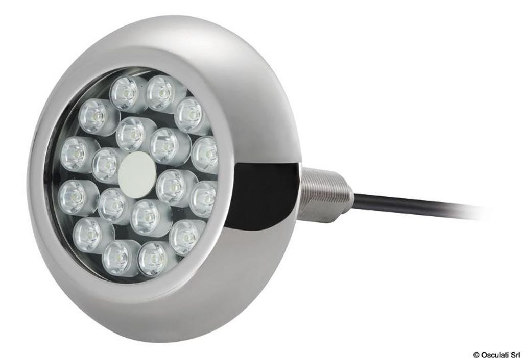 Unterwasserlicht 18 blaue LEDs mit Schrauben - Osculati 13.300.02