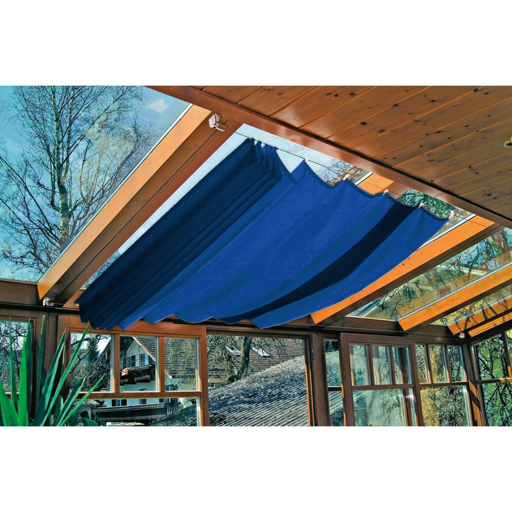 Windhager '270x140cm' Markise / Sonnensegel für Seilspanntechnik, 270 x 140 cm, dunkelblau (1 Stück)