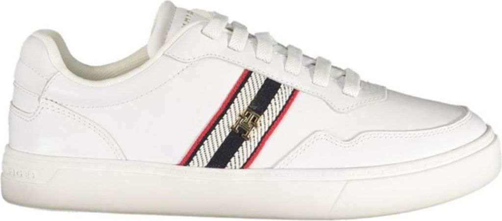 Weiße Damen-Sneaker mit Applikationen & herausnehmbarem Produktbild 