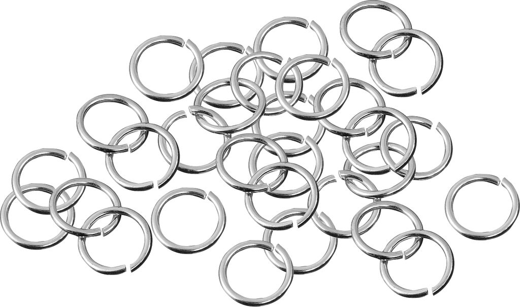 30 Stück Edelstahl Öffnungsringe 5,0 mm, extrem haltbar, anlaufbeständig, Allergiker geeignet