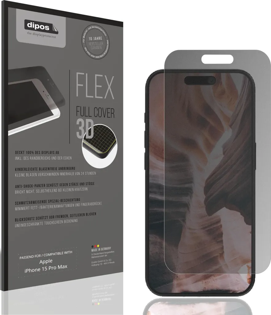 Pellicola Protettiva Privacy iPhone 15 Pro Max: Business Security Glass