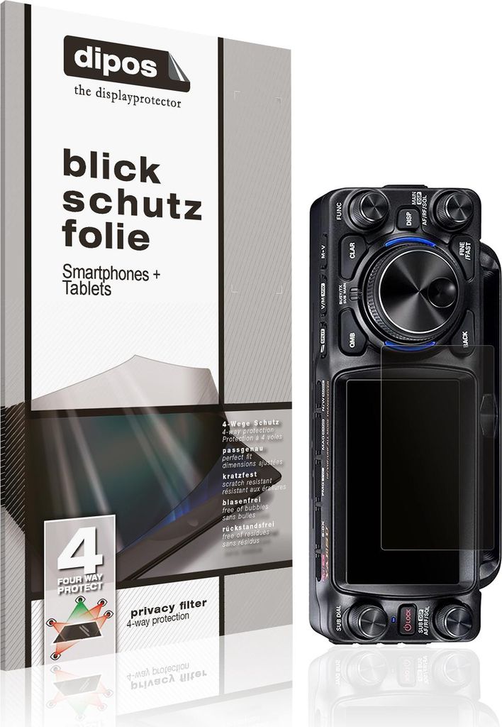 Blickschutzfolie für Yeasu FTX-1 matt Schutzfolie Folie Display Schutz dipos