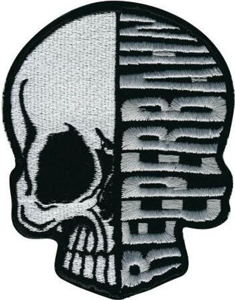 AUFNÄHER Patches Applikation - Totenkopf Reeperbahn - 00373 - Gr. ca. 8 x 10 cm