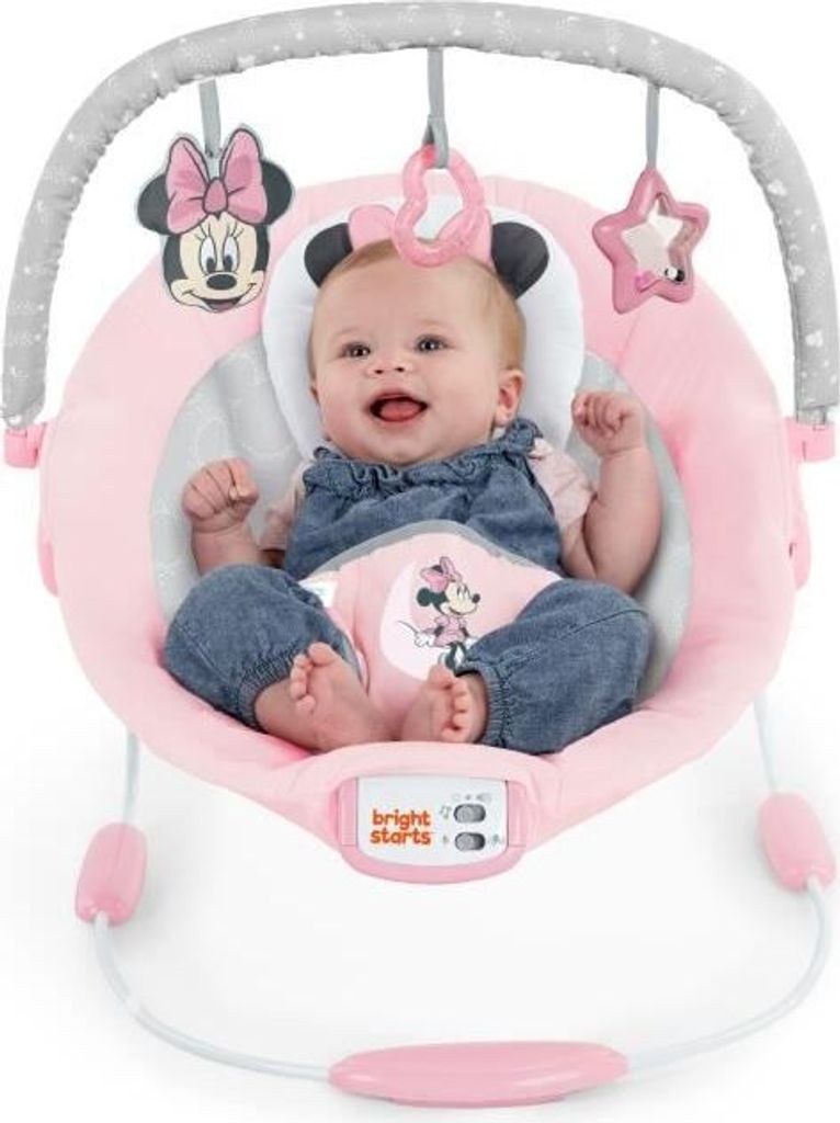 BRIGHT STARTS - Minnie Mouse vibrierende Liege Rosy Skies