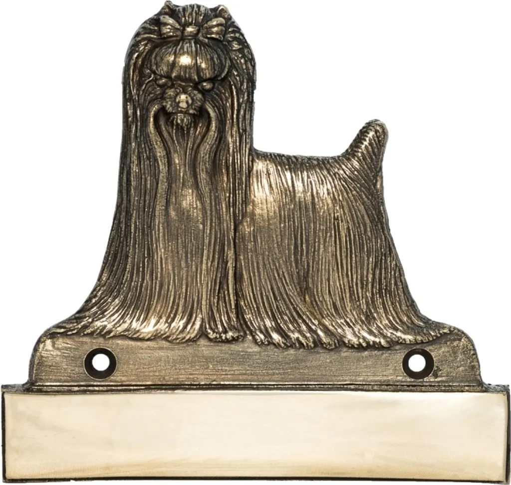 Yorkshire Terrier Targhetta Nome Personalizzabile in Ottone Art-Dog