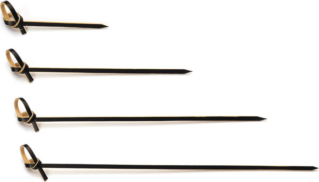 Knotenpicker aus Bambus in Schwarz, 60 mm, 200 Stück