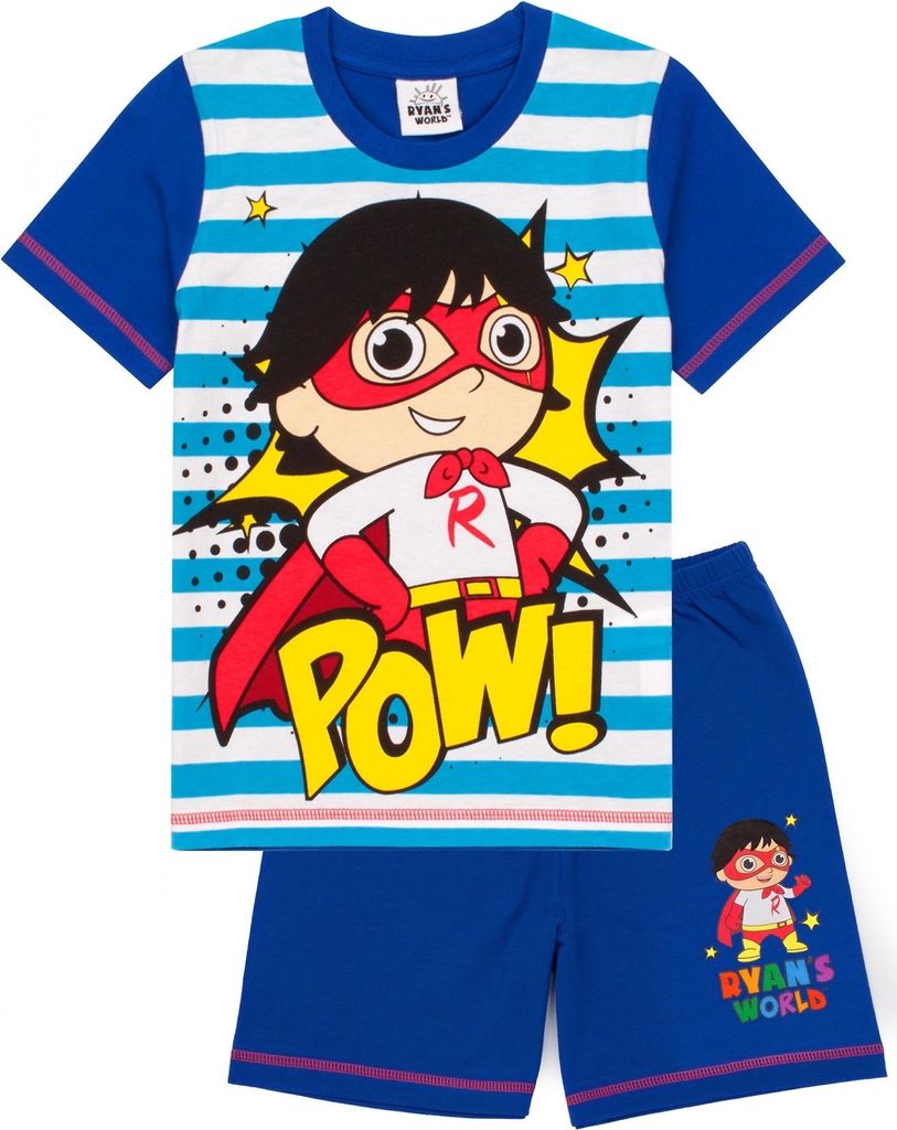 Ryan ́s World - Schlafanzug mit Shorts für Kinder NS6413 (122) (Blau)