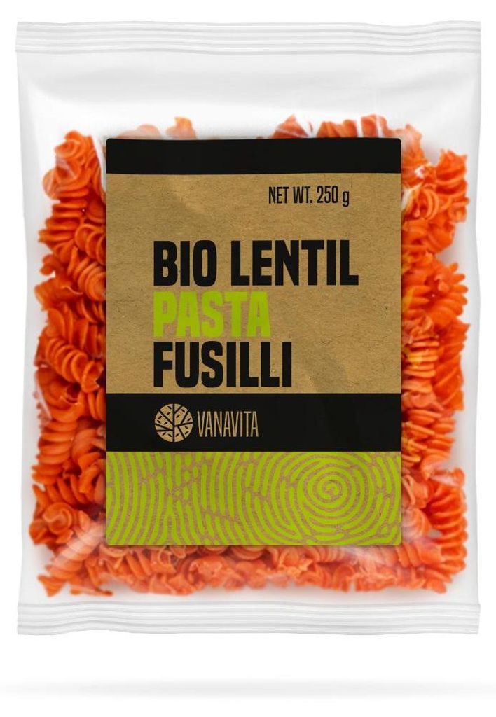 GymBeam –šošovicové cestoviny – Fusilli – VanaVita, 250 g Obrázok produktu 