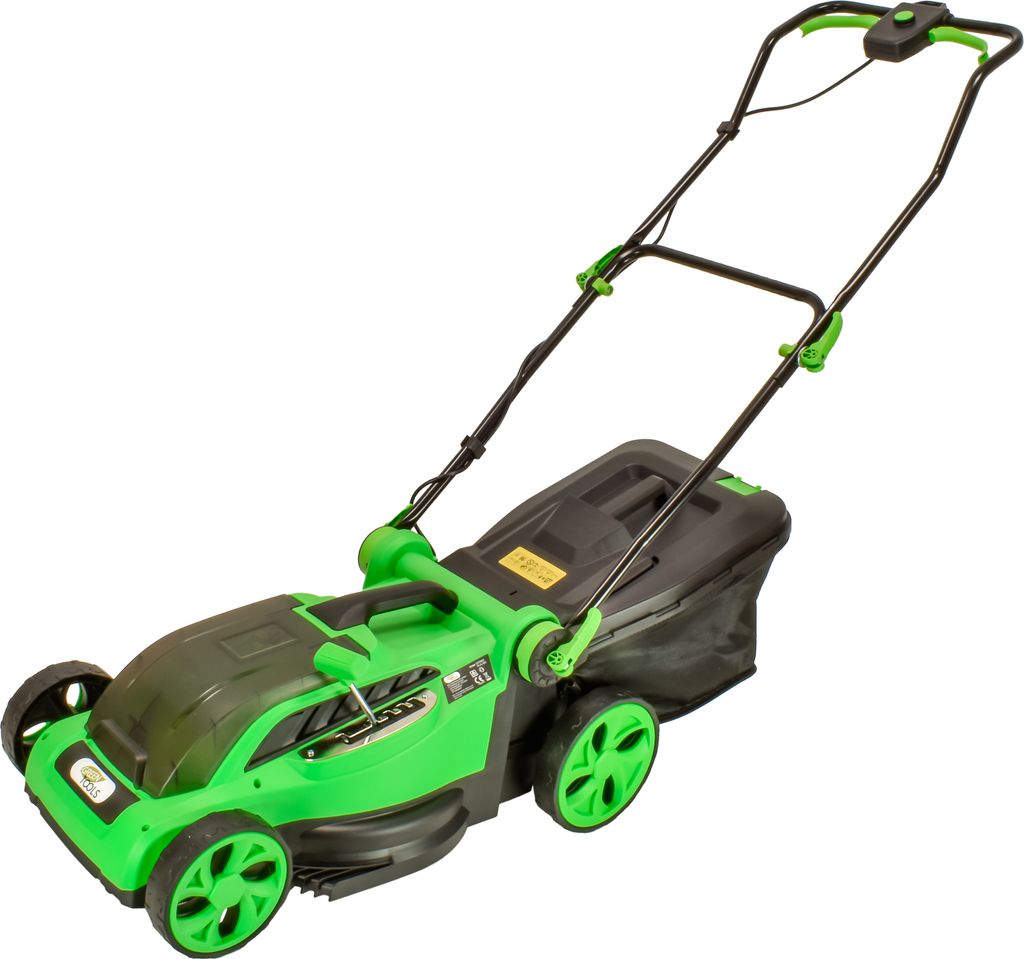 Green Tools Akku Rasenmäher 36V – 38 cm Schnittbreite – Mulchfunktion – Brushless Motor – 2x 4.0Ah Akku & Doppelladegerät inklusive