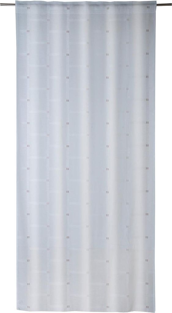 Schlaufenschal - 135 x 245 cm - Weiß - Braun - verdeckte Schlaufen