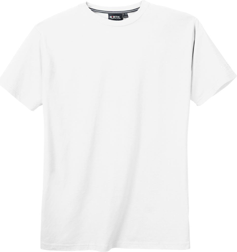 North Latitude T-Shirt weiß Übergröße