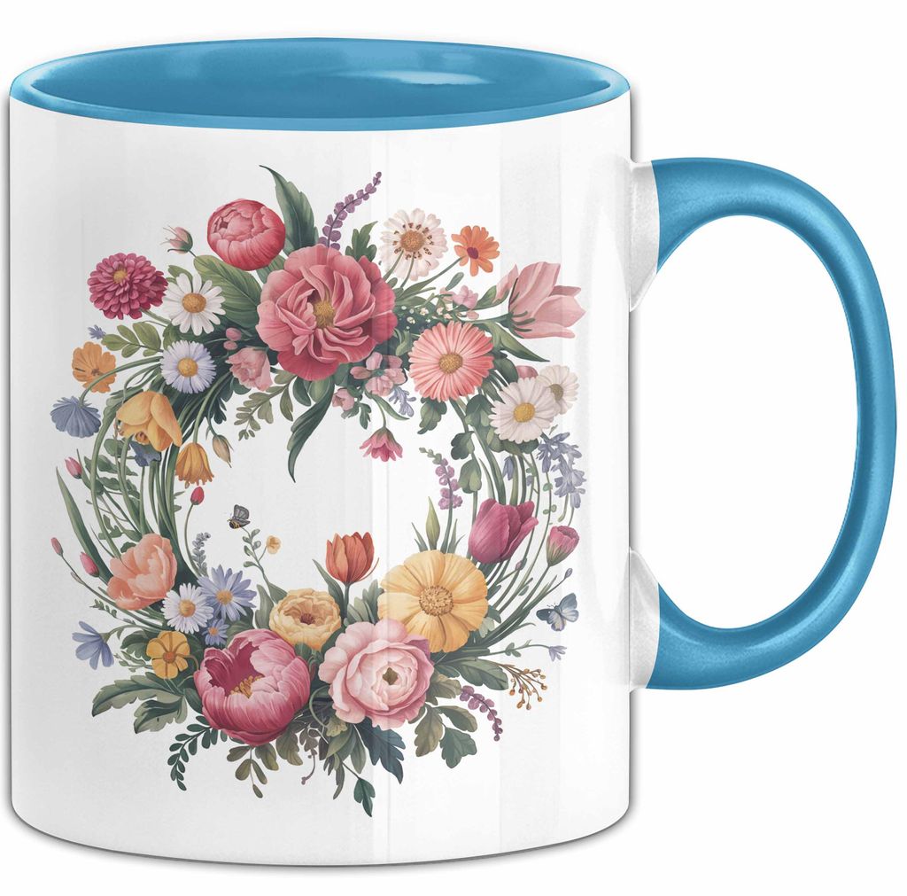 Florist Tasse Geschenkidee für Blumenliebhaber Spruch (Blau)