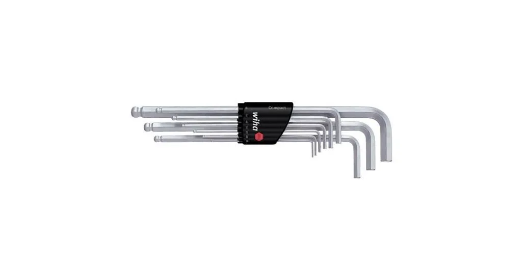 Wiha 01418 set di chiavi esagonali a L metriche 9 pz