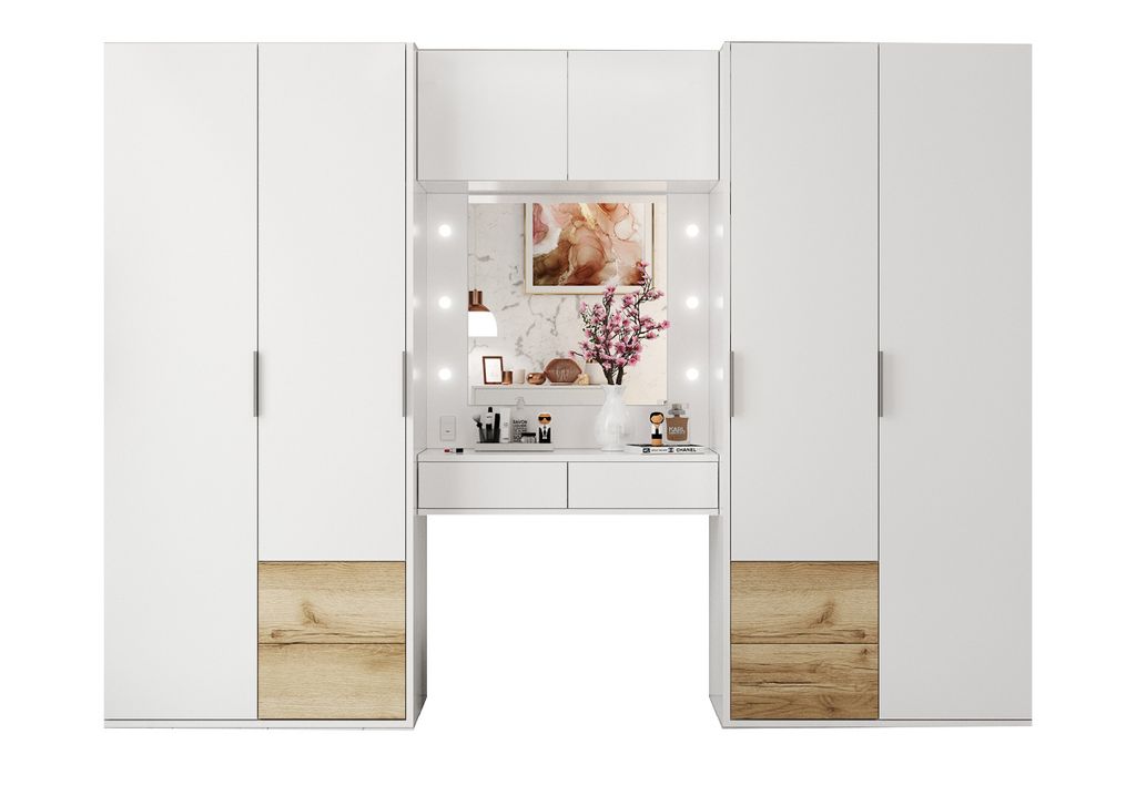 Kleiderschrank 300 EGLE mit Schminktisch – Produktbild 