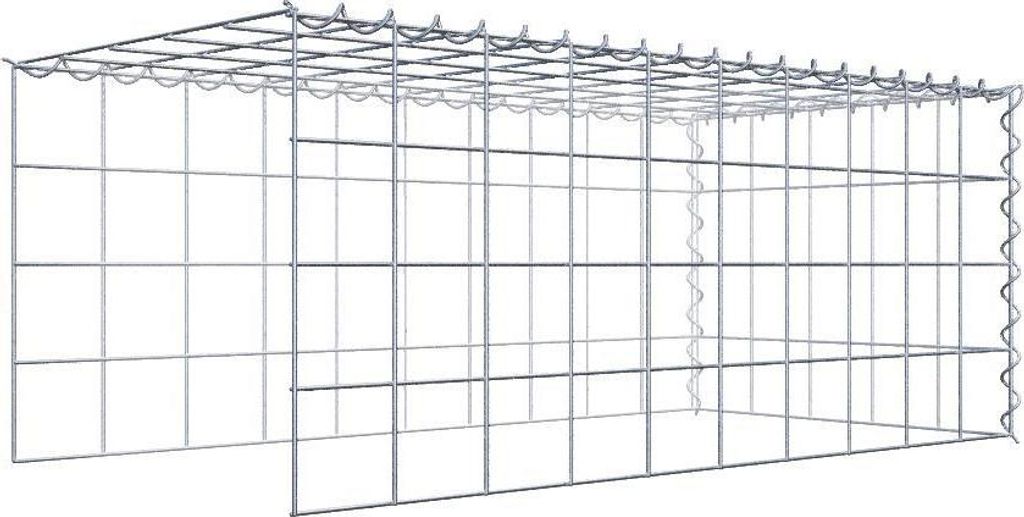 Anbaugabione Typ 4 100 cm x 40 cm x 50 cm (L x H x T), Maschenweite 10 cm x 10 cm, Spirale