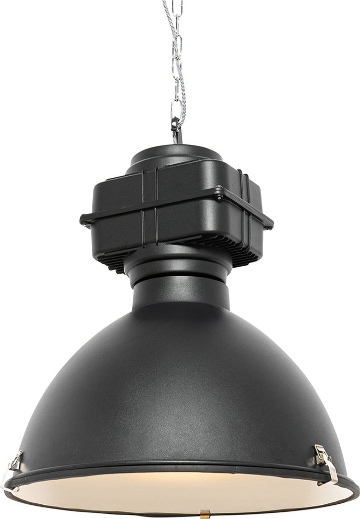QAZQA - Industrie I Vintage I Industrie I Vintage I Hängelampe I Pendellampe I Pendelleuchte schwarz 53,5 cm - Sicko I Wohnzimmer I Schlafzimmer -...
