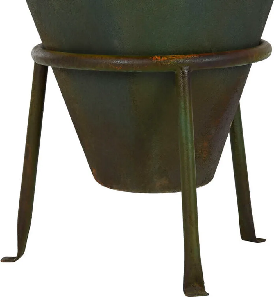 Vase en métal vert 91 cm finition ESPRIT - Objet déco robuste et chic