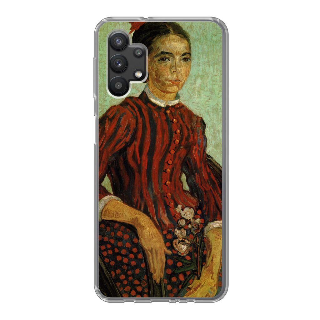 MuchoWow Handyhülle Schutzhülle Hülle für Samsung Galaxy A32 5G La Mousmé - Vincent van Gogh Silikon Softcase Handy Hülle - Softcase