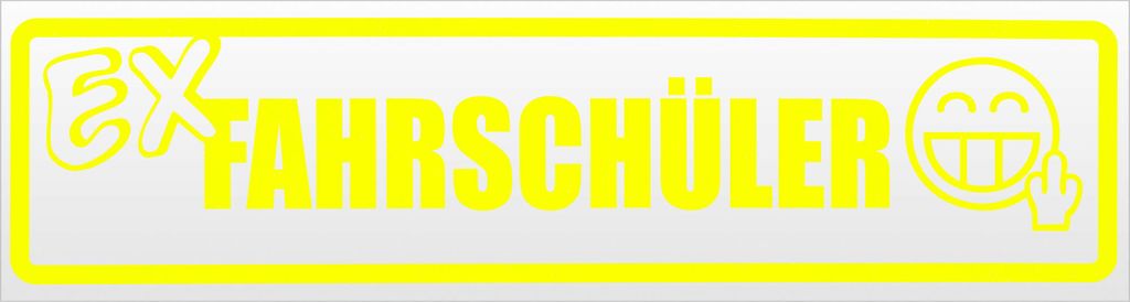 Kiwistar Ex Fahrschüler Magnetschild Schild magnetisch - 30cm Neongelb - Magnetfolie für Auto PKW Kfz