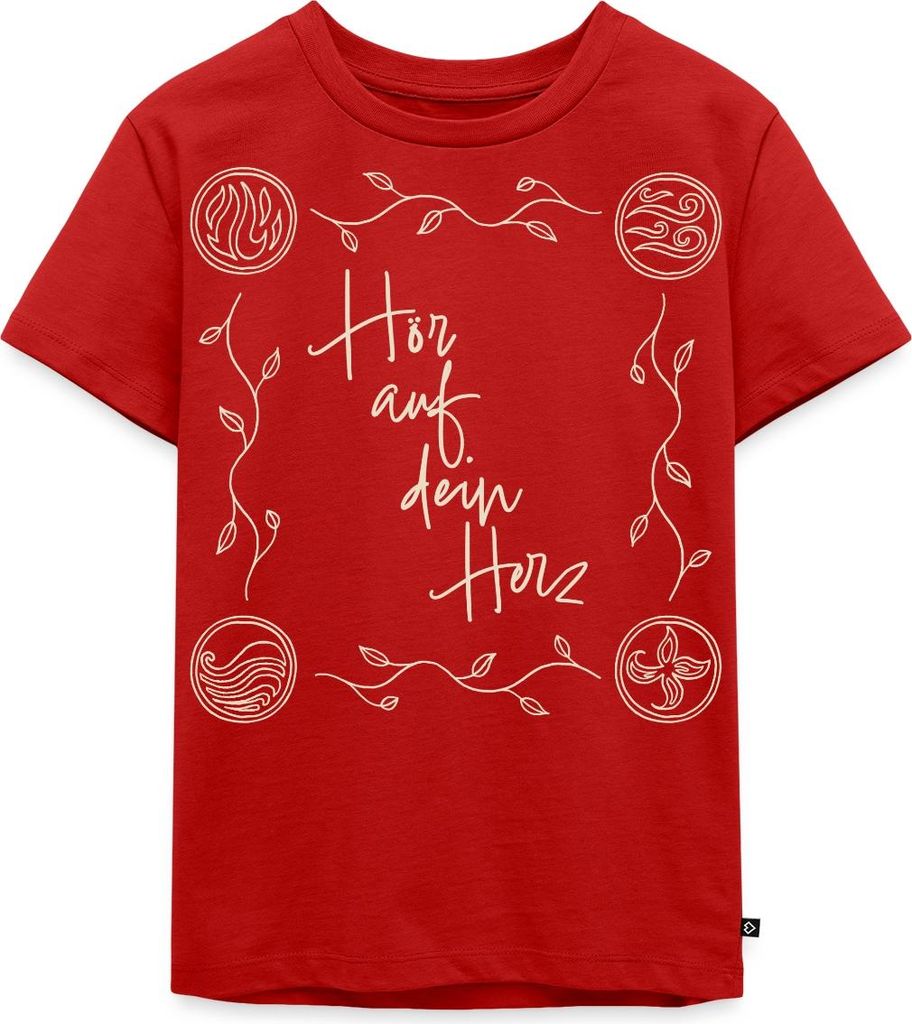 Spreadshirt Ein Mädchen Namens Willow Hör Auf Dein Herz Kinder Premium T-Shirt, 122/128 (6 Jahre), Rot