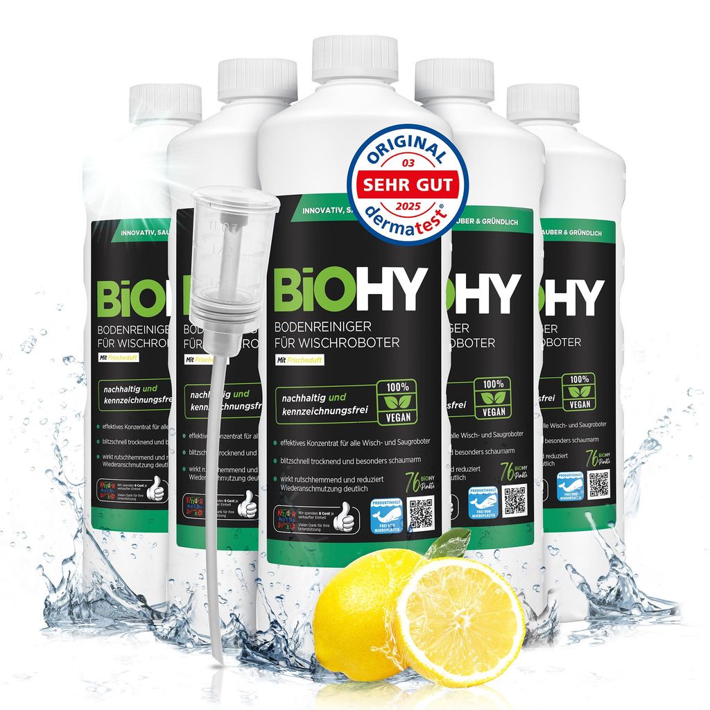 BiOHY Bodenreiniger für Wischroboter (6x1l Flasche) + Produktbild 