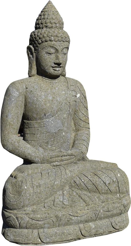 Stonox Buddha Figur Karawal Basanit frostbeständig 84x72x120 cm