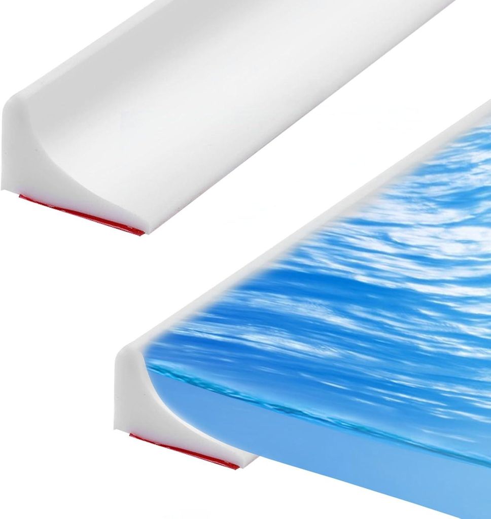 Duschdichtung, 3M Duschkabinen-Dichtung, Schwallschutzleiste Dusche, Bad Wasserbarriere Silikonstreifen, Wasserstopper für Nass- und Trocken-Trennung