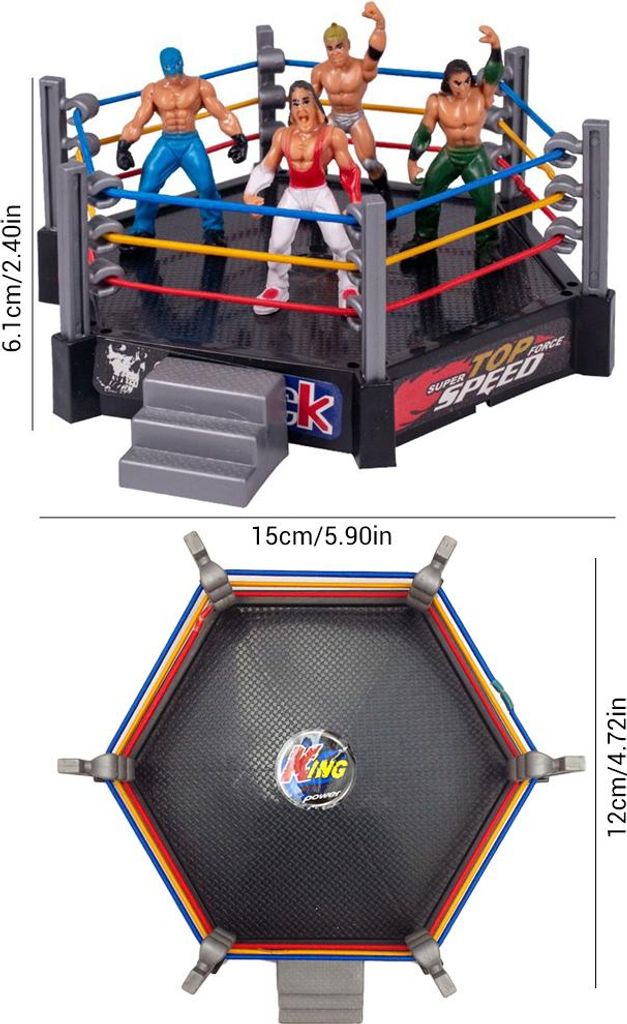 32-teiliges Mini-Wrestling-Spielset mit Actionfiguren und Zubehör, Kinderspielzeug, realistische Wrestler, Geschenk für Fans