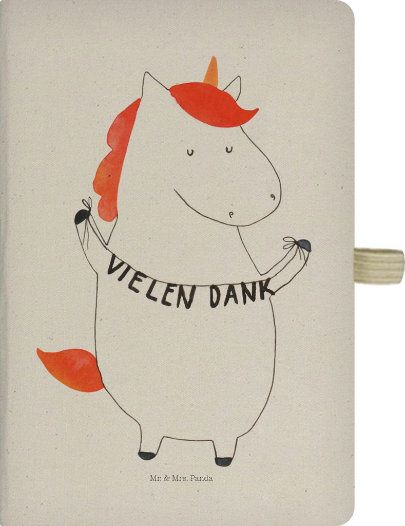 Mr. & Mrs. Panda notizbuch Einhorn Dankeschön - Transparent Produktbild 