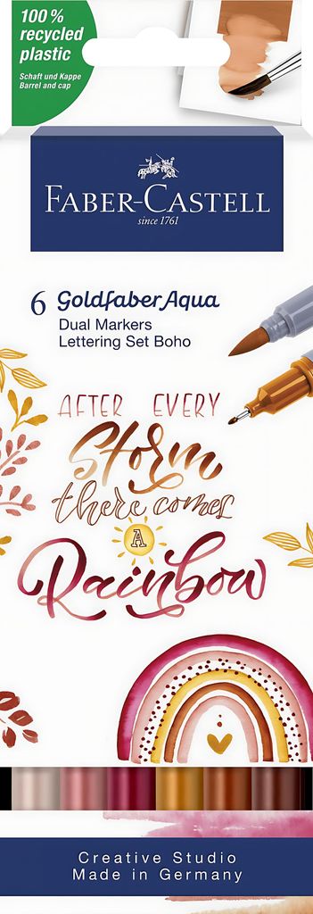 FABER-CASTELL Aquarellmarker GOLDFABER 6er Etui BoHo