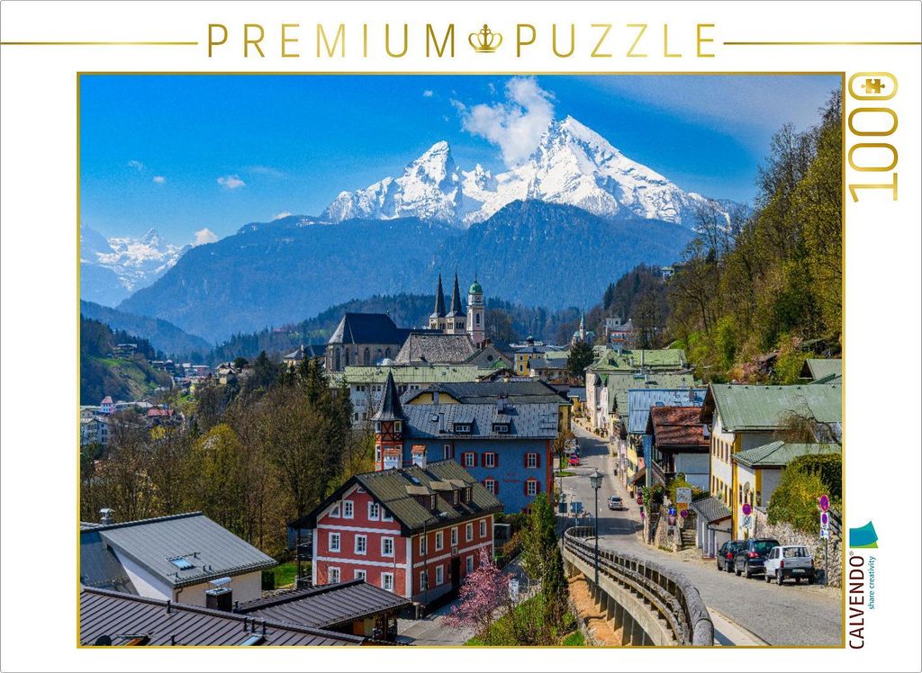 CALVENDO Puzzle Blick auf Berchtesgaden, Berchtesgaden | 1000 Teile Lege-Größe 64x48cm Foto-Puzzle für glückliche Stunden