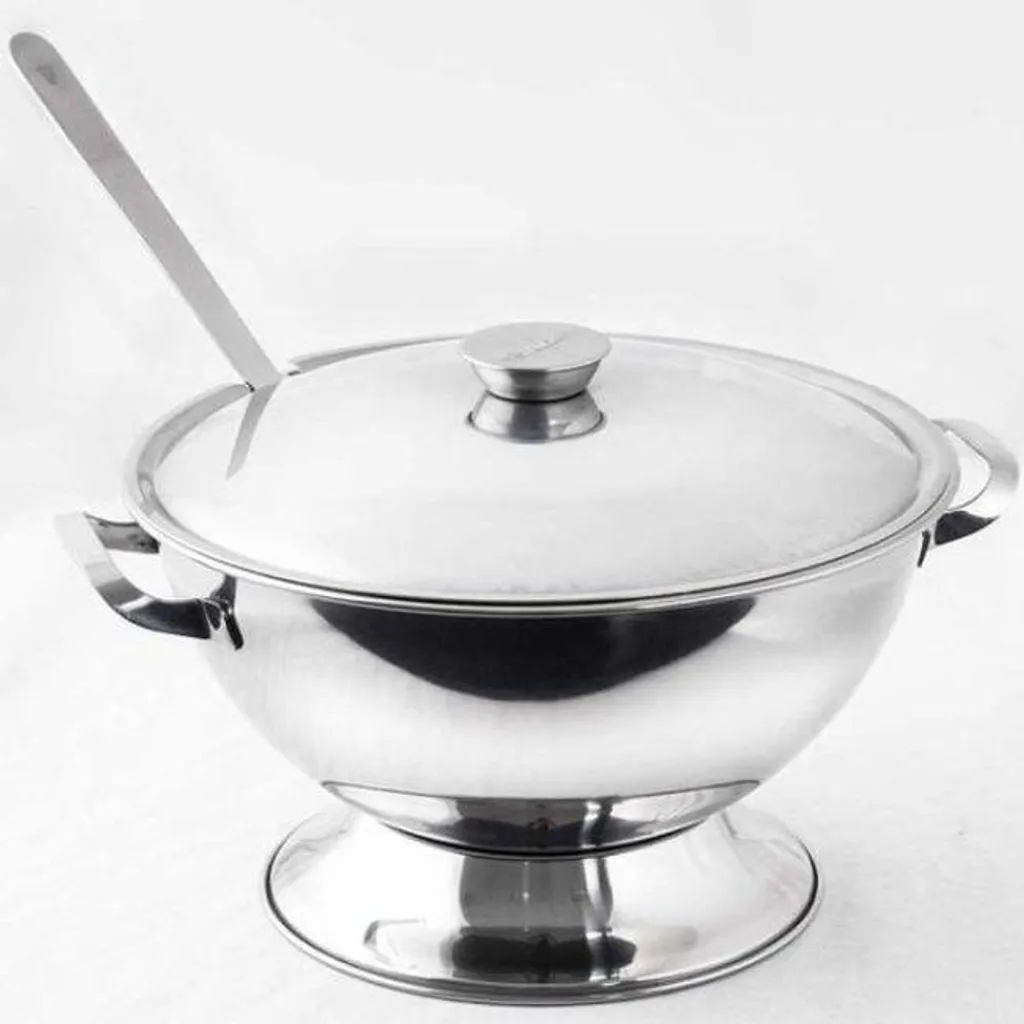 Zuppiera Design Acciaio Inox 3L - Eleganza Minimalista per la Tavola - 2