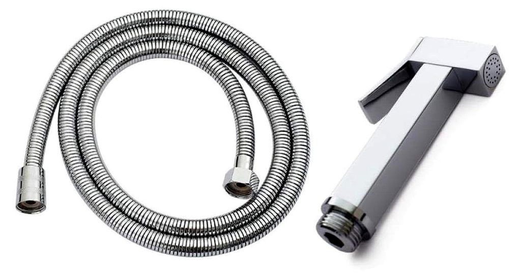 Kompatibel mit Badezimmer-WC mit Wandhalterung und WC-Halterung – Ganzkupfer-Waschpistole for Damen, handgehaltenes Druckwasserauslass-Set, unive...