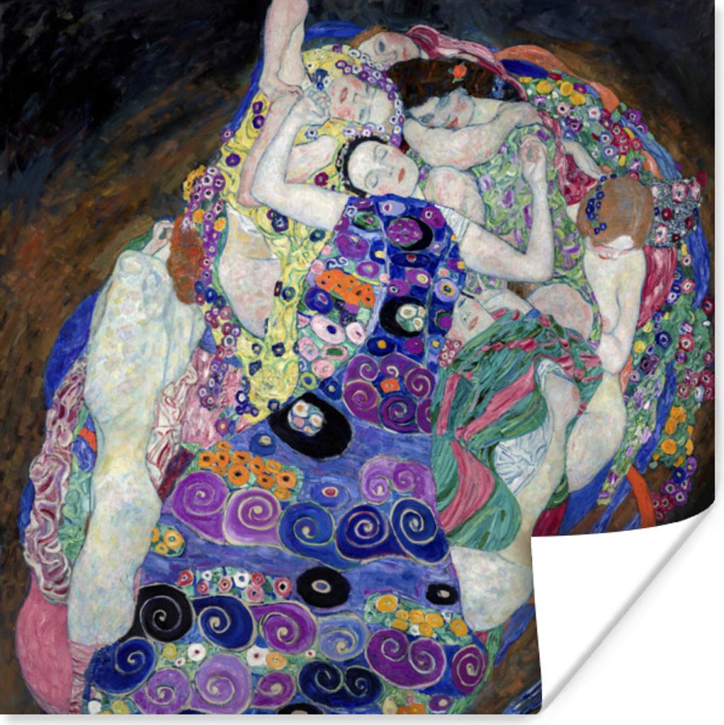 MuchoWow Poster Die Jungfrau - Gustav Klimt 100x100 cm - Babyzimmer