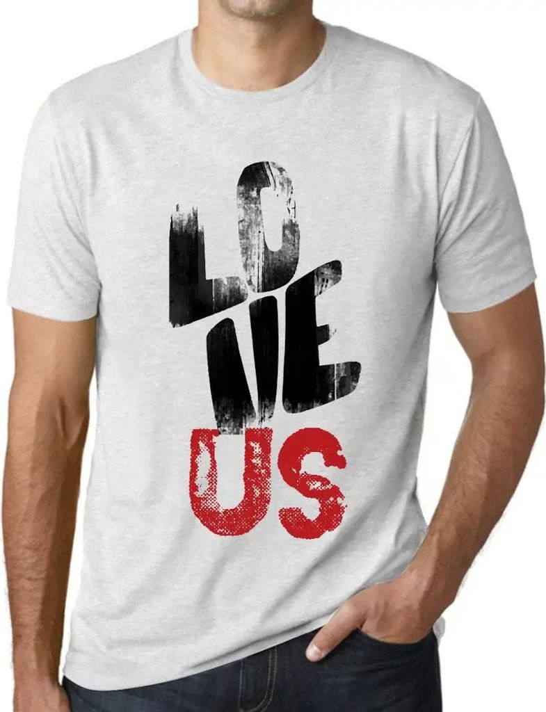 Herren Grafik T-Shirt Liebe uns – Love Us – Öko-Verantwortlich Vintage Jahrgang Kurzarm Lustige Druck Geburtstag Geschenk Mann