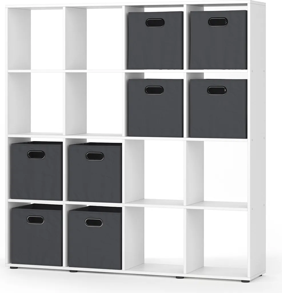 Vicco Karree Blanc Meuble de Rangement Cube 138x142 cm Modèle 37003