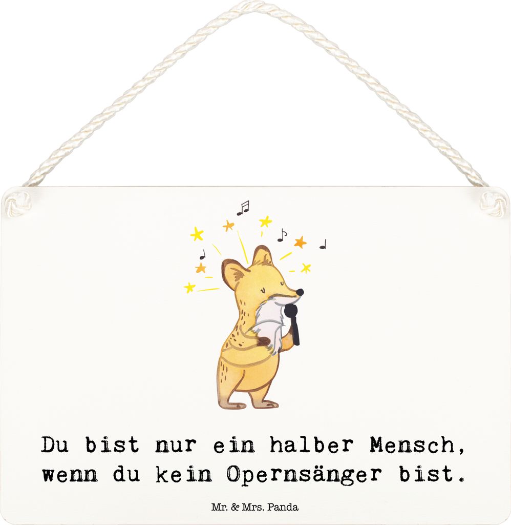 Mr. & Mrs. Panda holzbild Opernsänger Herz DIN A6 - Weiß - Geschenk, Deko Wandbild, Holzschild, kleine aufmerksamkeit, Holz, Schild