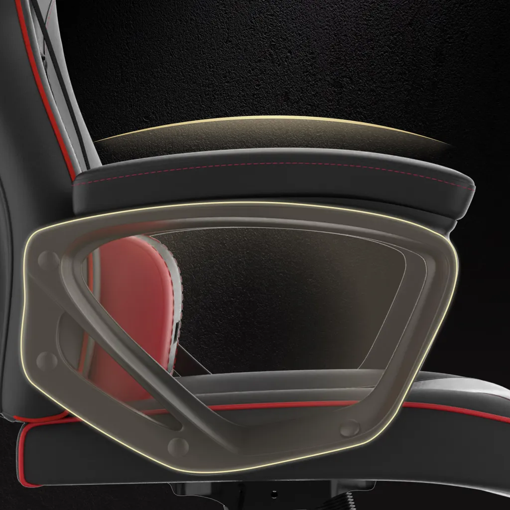 Sedia da Gioco SENSE7 Knight | Ergonomia FlowTech™ Nero-Rosso | 120kg - 10