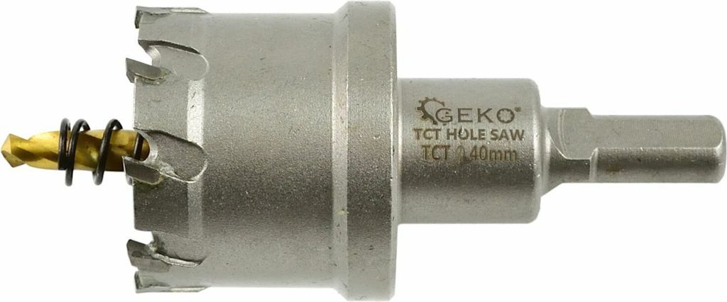 GEKO 40 mm WIDIA Lochsäge für Metall TCT mit Titanbohrer Kronenbohrer