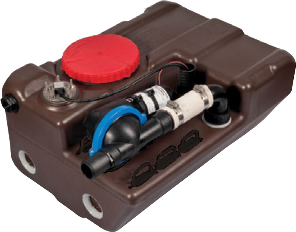 12V Abwassertank Tank Einbautank 80 Liter mit Pumpe