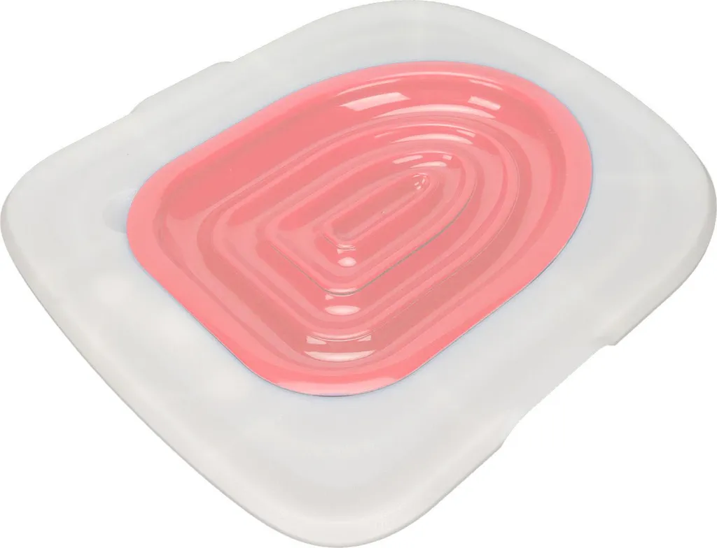 Kit propreté chat ABS haute résistance plateau blanc et insert rose - 3