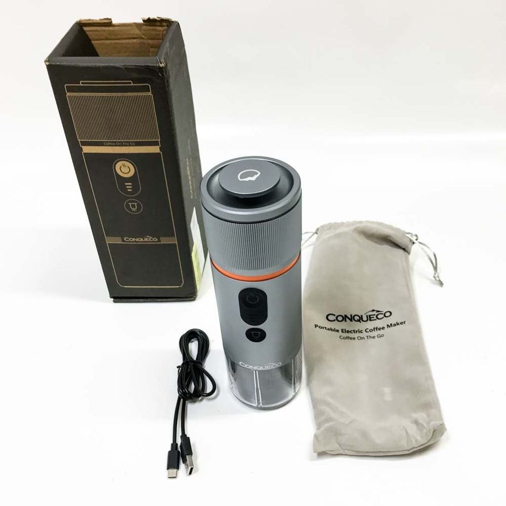 CONQUECO Kaffeemaschine Auto Espressomaschine 12v: Tragbare Akku Espresso Maker für Camping Reise - Mini Mobile kapselmaschine Unterwegs fur Wohnm...