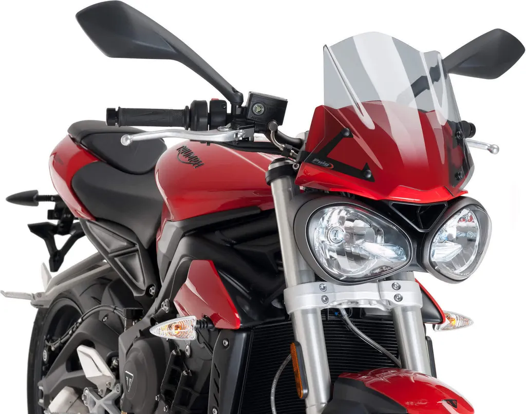 Pare-brise Puig Naked Sport Fumé pour Triumph Street Triple S Résistant
