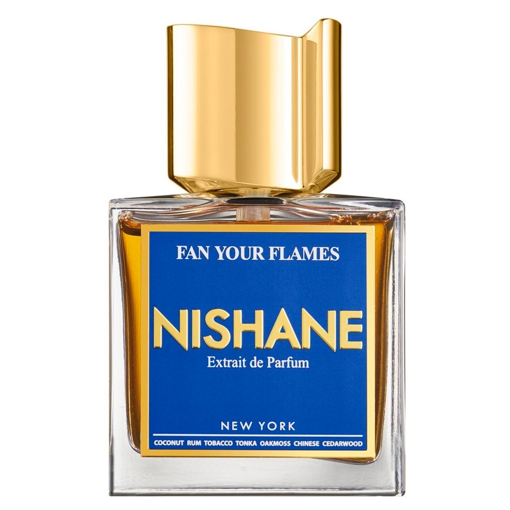 A bottle of Nishane Fan Your Flames Extrait de Parfum.