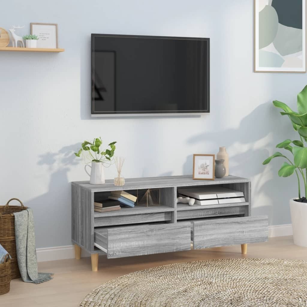 TV-Schrank Grau Sonoma 100x34,5x44,5 cm Holzwerkstoff , Produktbild 
